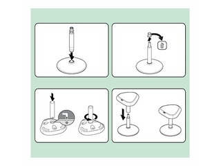 Aktīvās sēdēšanas krēsls Leitz Ergo, ar komfortablu sēdekli, pelēks