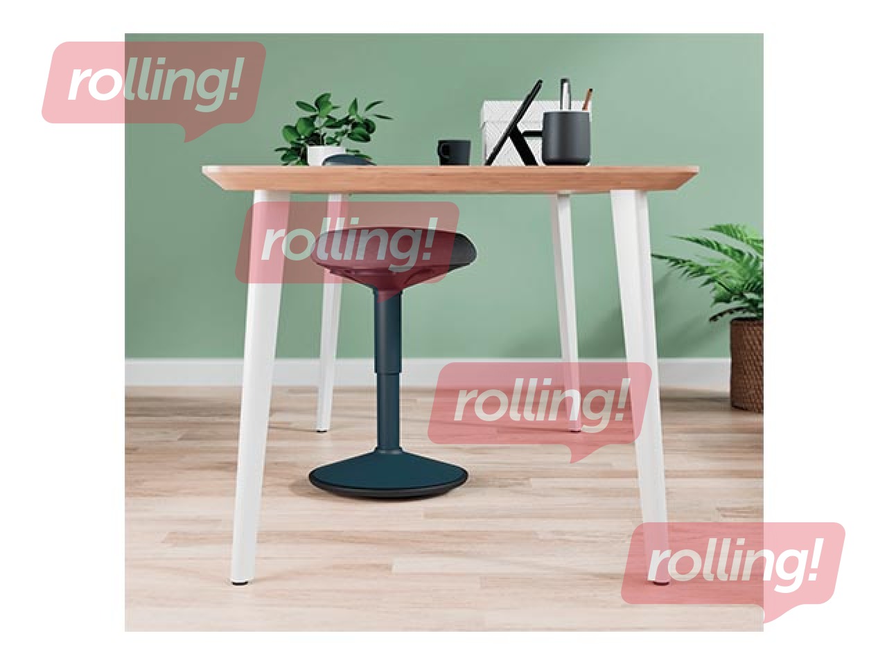 Aktīvās sēdēšanas krēsls Leitz Ergo, ar komfortablu sēdekli, pelēks