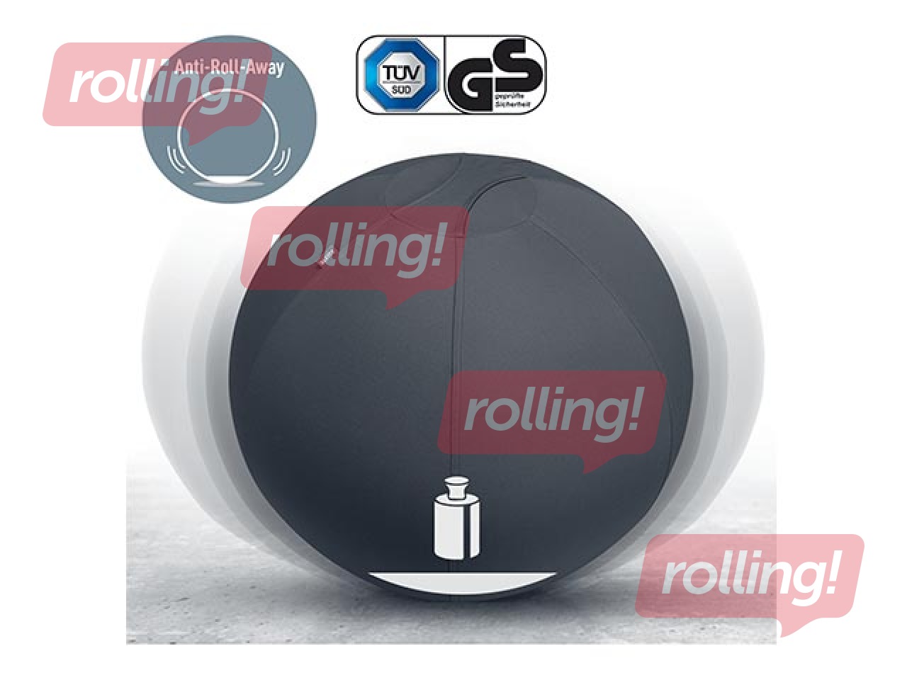 Tasakaalu pall Leitz Ergo, stopperifunktsiooniga, 75cm