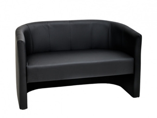 Sofa DISKO, artificial leather, black
