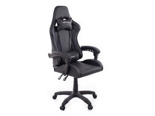 Gaming Chair with Footrest Happy Game, 7911, black