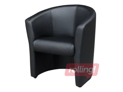 Chair Club, artificial leather, black