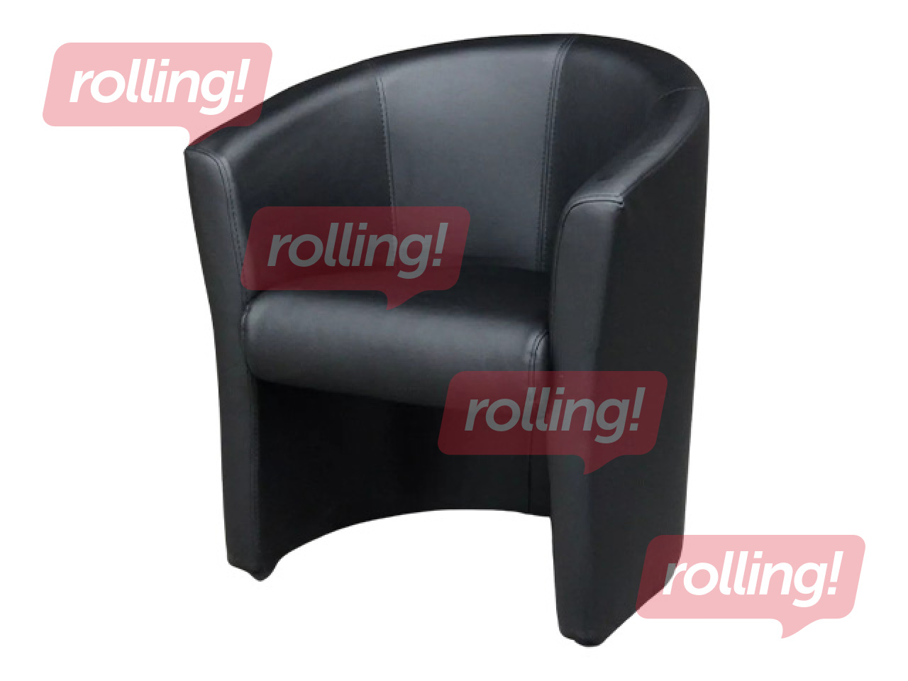 Chair Club, artificial leather, black