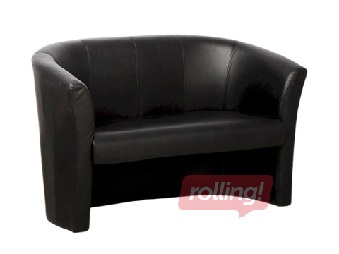 Sofa Club Duo, artificial leather, black