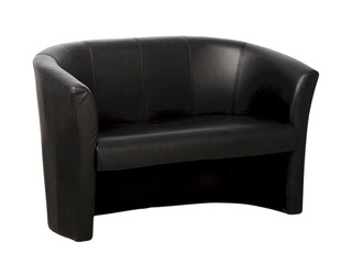 Sofa Club Duo, artificial leather, black