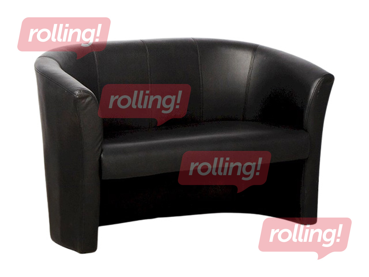 Sofa Club Duo, artificial leather, black
