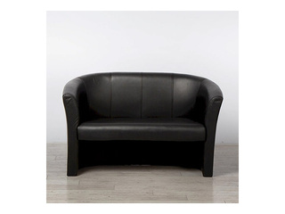 Sofa Club Duo, artificial leather, black
