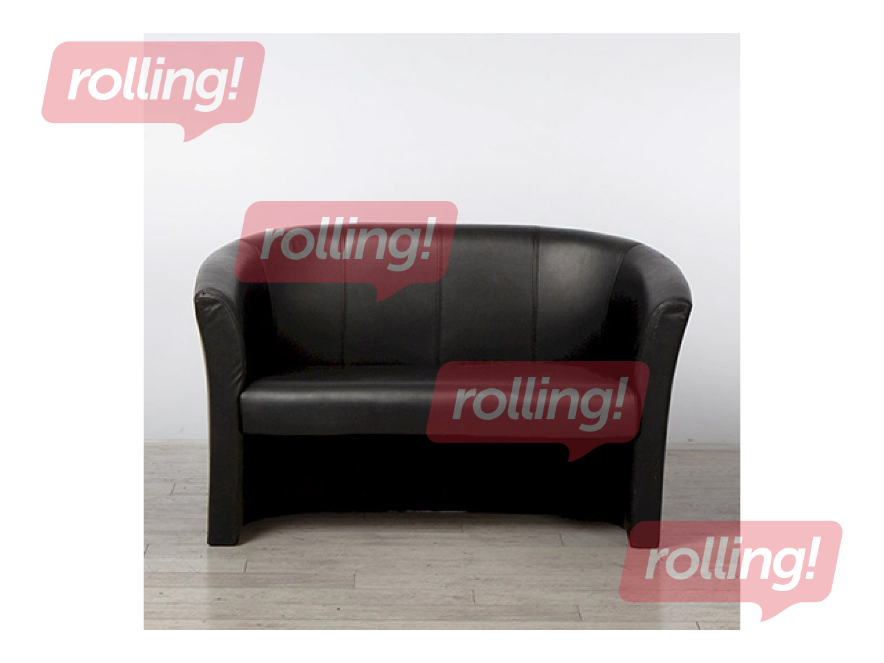 Sofa Club Duo, artificial leather, black
