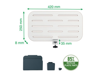 Desk organiser Leitz Ergo, perforated, white, 42x25cm