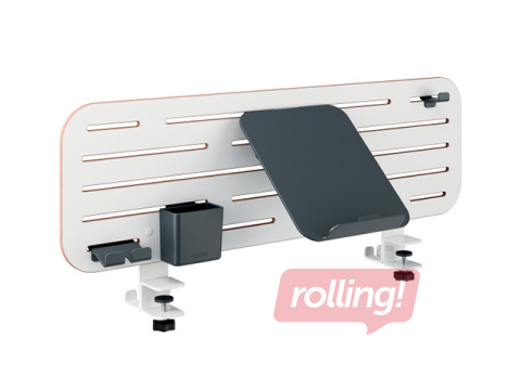 Desk organiser Leitz Ergo, perforated, with laptop holder, white, 80x25cm