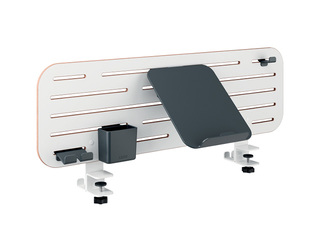 Desk organiser Leitz Ergo, perforated, with laptop holder, white, 80x25cm