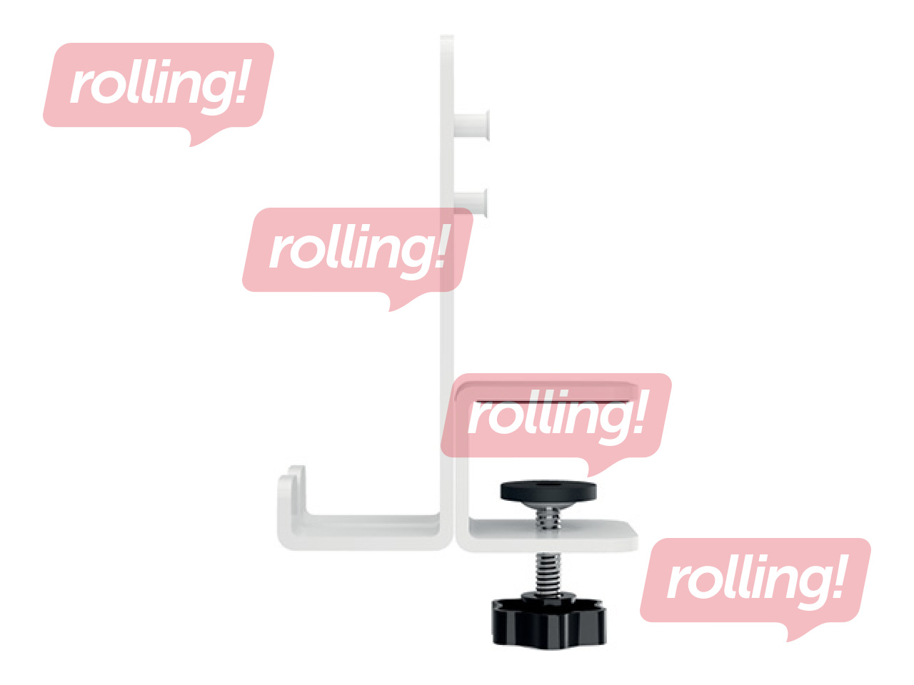 Galda organizators Leitz Ergo, perforēts, ar portatīvā datora turētāju, balts, 80x25cm