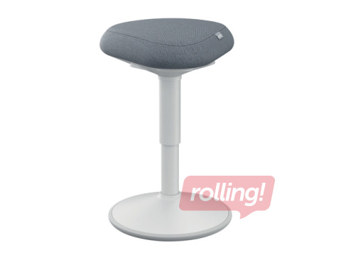 Active sitting chair Leitz Ergo, with comfortable seat, white, grey