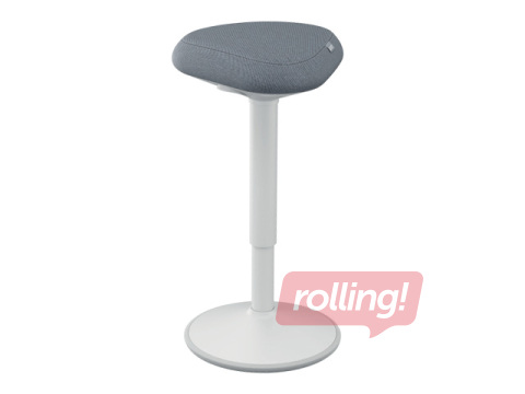 Active standing chair Leitz Ergo, with comfortable seat, white, grey