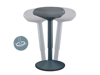 Active standing chair Leitz Ergo, with comfortable seat, grey