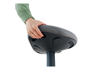 Active standing chair Leitz Ergo, with comfortable seat, grey