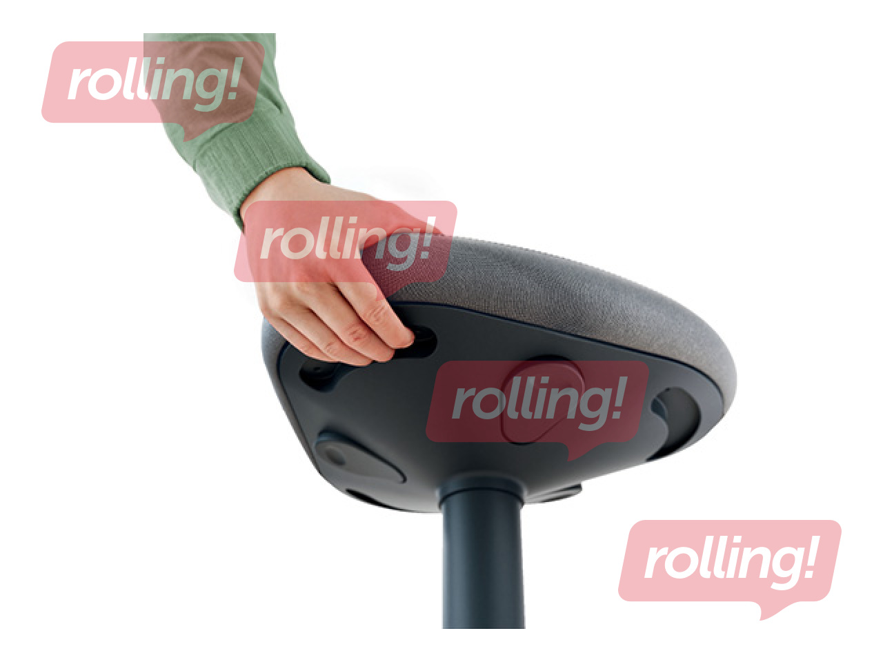 Active standing chair Leitz Ergo, with comfortable seat, grey
