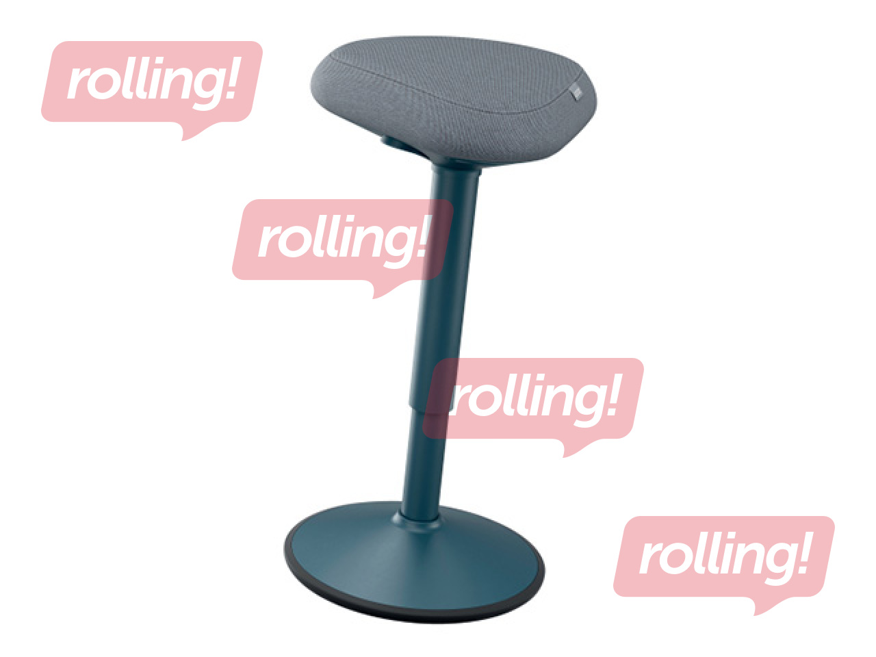 Aktīvās stāvēšanas krēsls Leitz Ergo, ar komfortablu sēdekli, pelēks