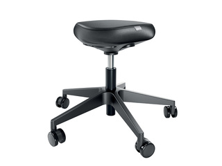 Active sitting chair Leitz Ergo, with comfortable seat, with wheels, black