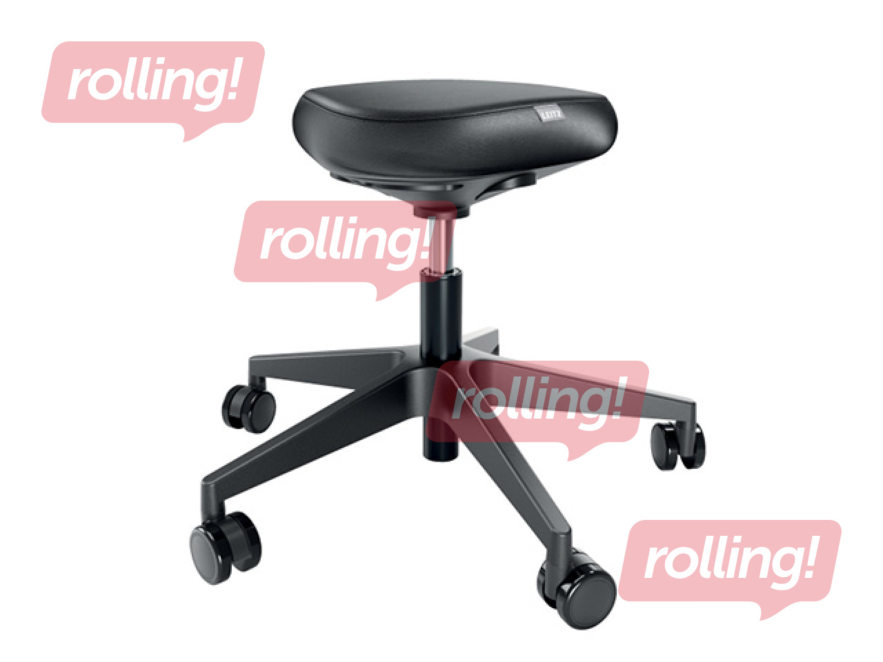 Active sitting chair Leitz Ergo, with comfortable seat, with wheels, black