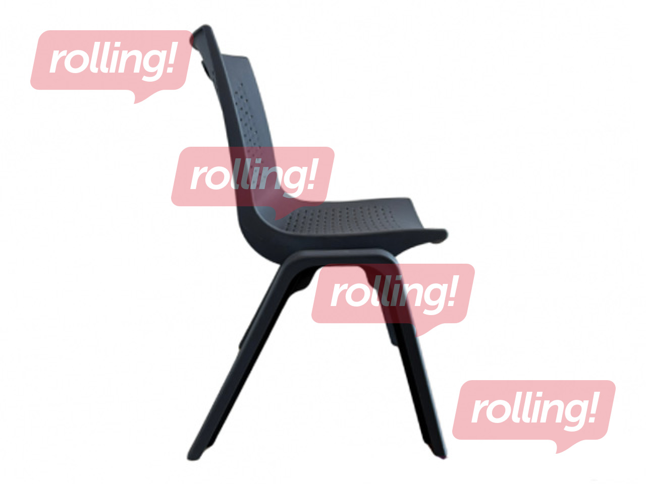 Külastajatool PP, ühendatav, must