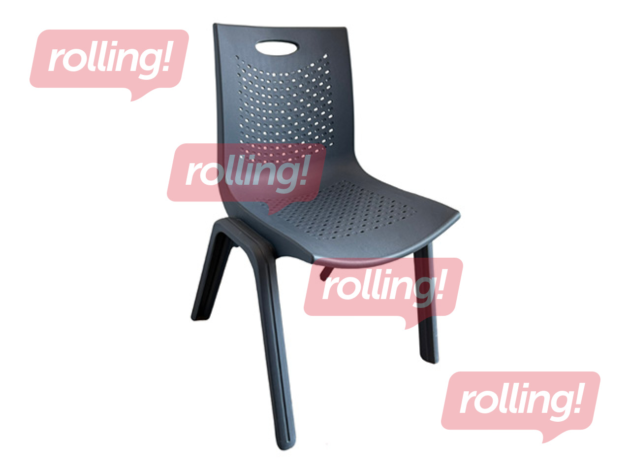 Стул для посетителей PP, соединяемый, чёрный