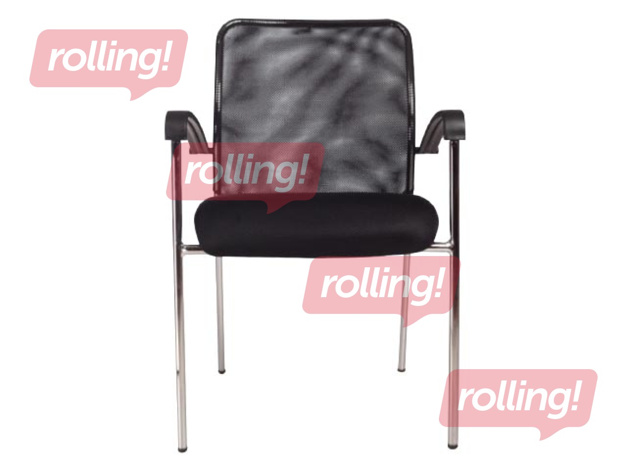 Apmeklētāju krēsls Apollo Wait, melns