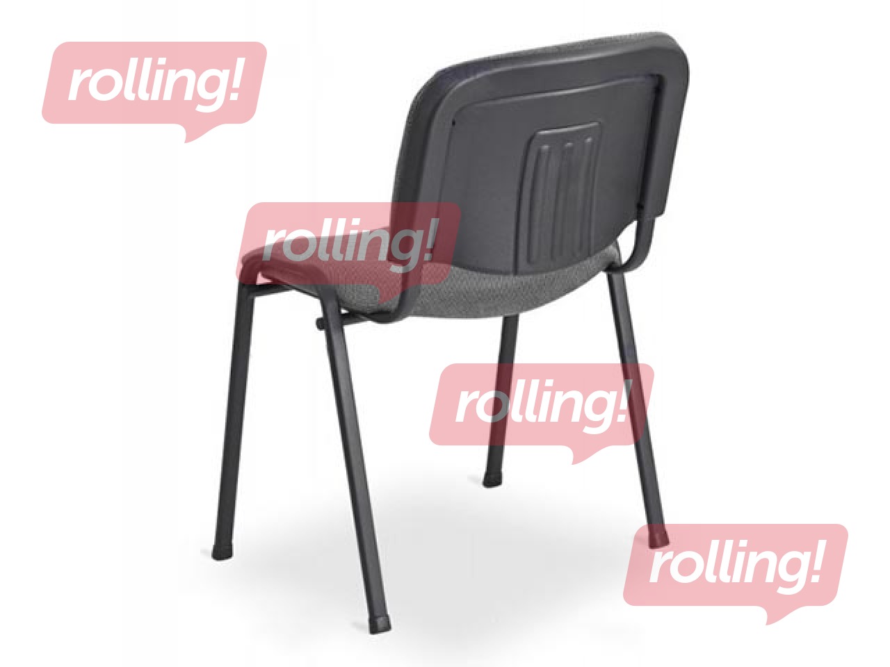 Apmeklētāju krēsls Iso, auduma, pelēks