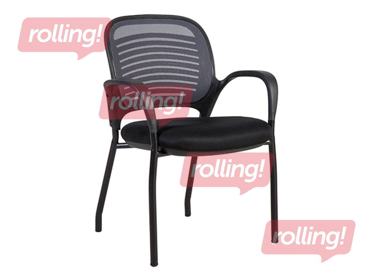 Apmeklētāju krēsls Torino, melns