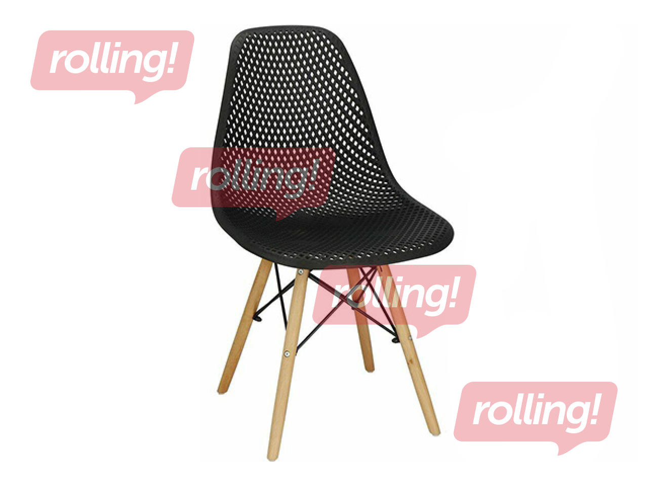 Apmeklētāju krēsls Springos Milano, melns