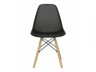 Apmeklētāju krēsls Springos Milano, melns