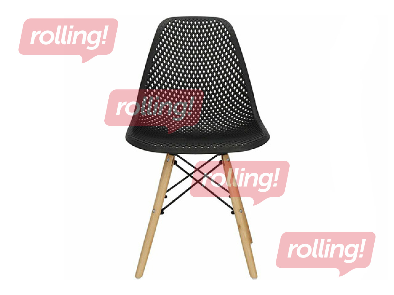 Apmeklētāju krēsls Springos Milano, melns