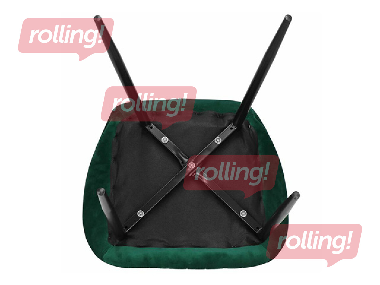 Apmeklētāju krēsls Springos, zaļš