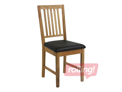 Krēsls Gloucester, ozola rāmis, melns sēdeklis