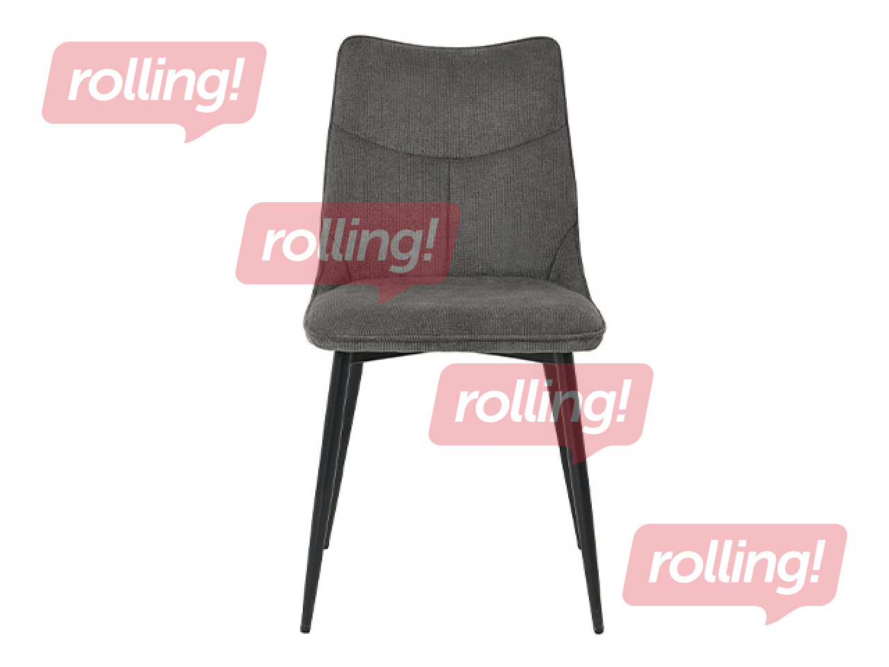 Krēsls Maia, melns rāmis, pelēks sēdeklis