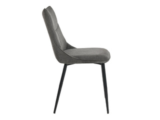 Krēsls Maia, melns rāmis, pelēks sēdeklis