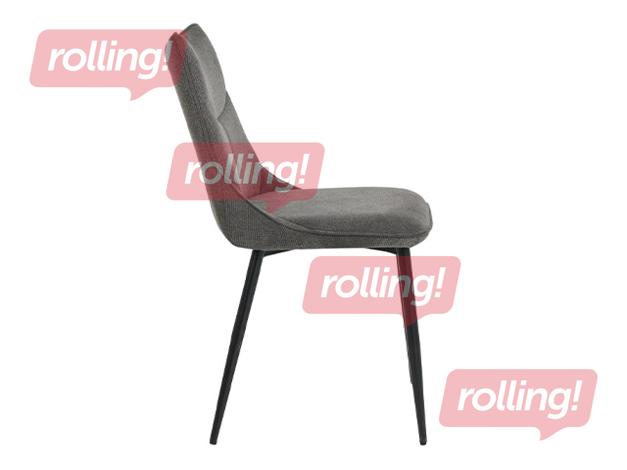 Krēsls Maia, melns rāmis, pelēks sēdeklis