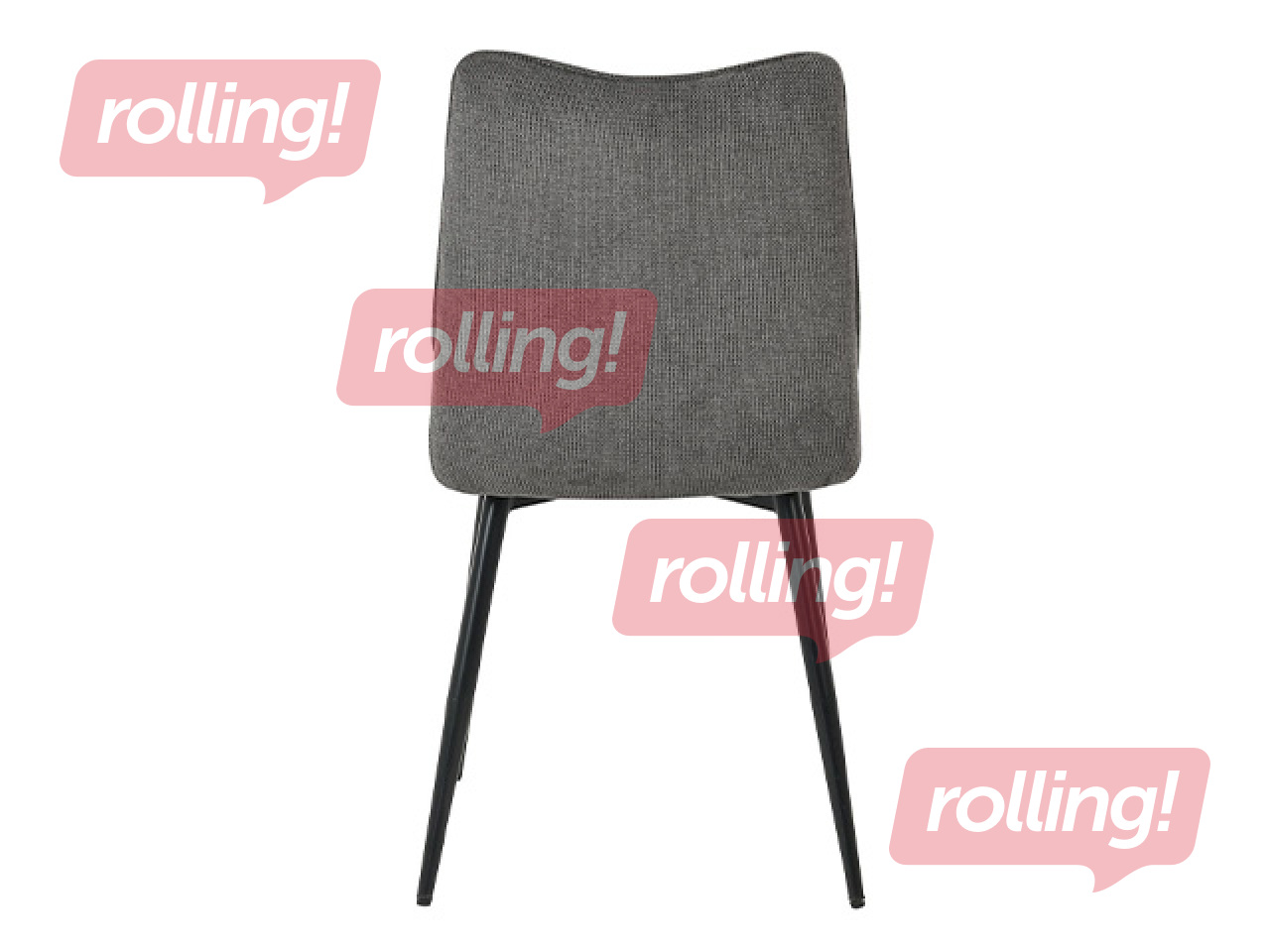 Krēsls Maia, melns rāmis, pelēks sēdeklis