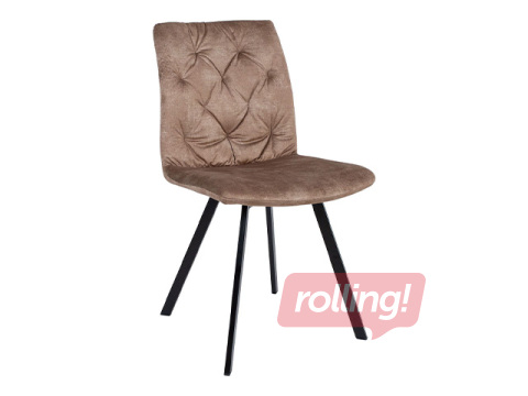 Chair Afton, brown, velvet