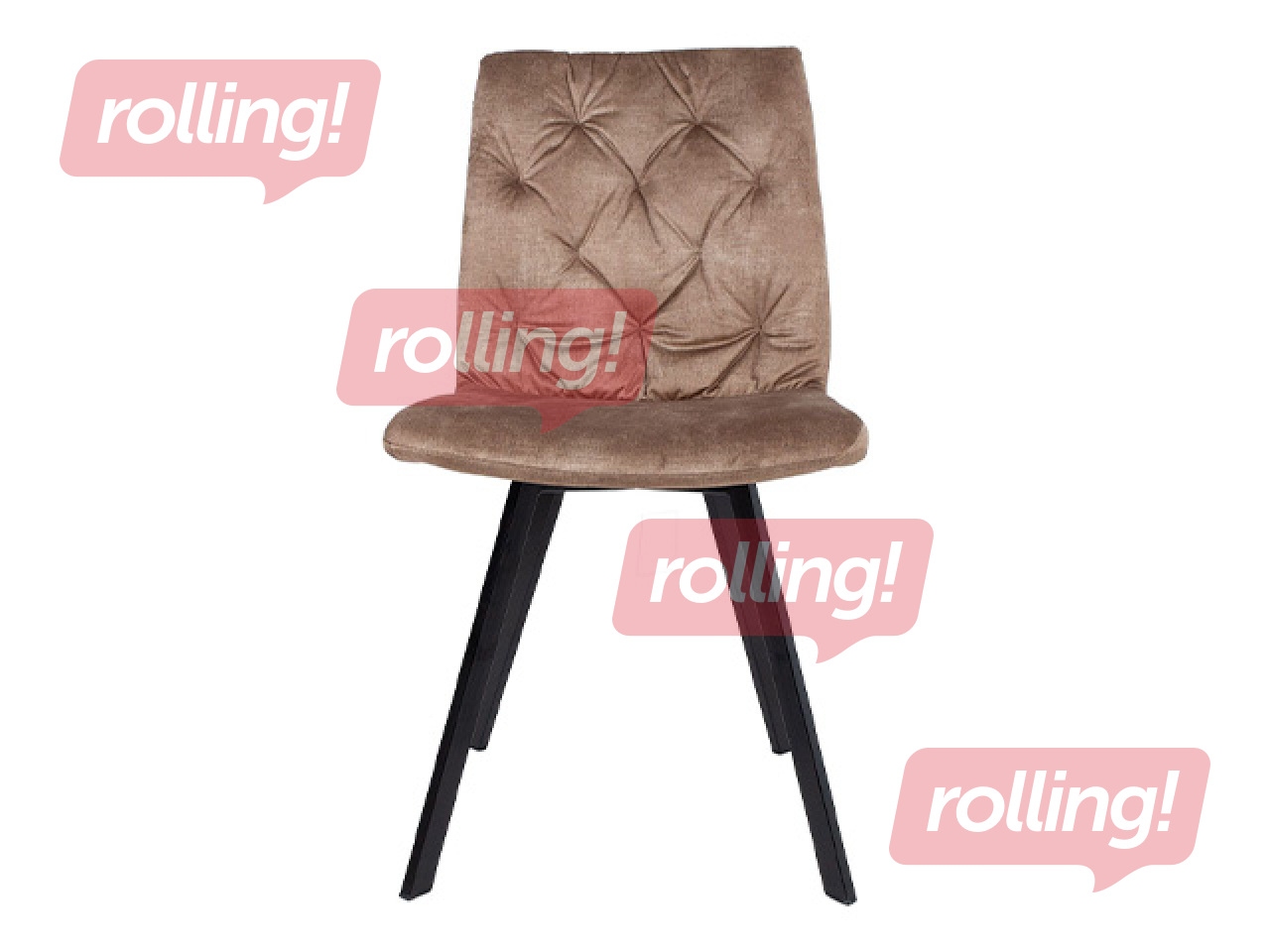 Chair Afton, brown, velvet