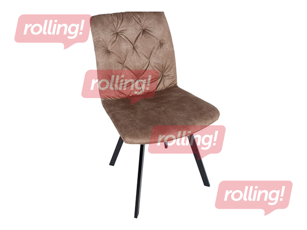 Chair Afton, brown, velvet