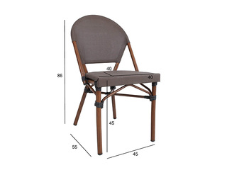 Chair Bambus, brown