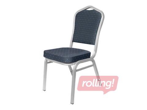 Krēsls Economy Lydia, metāla rāmis, zils sēdeklis