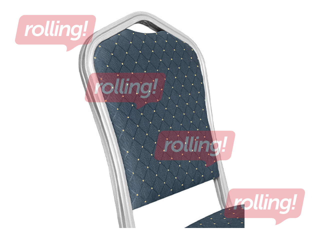 Krēsls Economy Lydia, metāla rāmis, zils sēdeklis