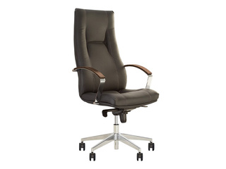 Executive Chair King, Steel, MPD AL70, Eco-leather, dark brown