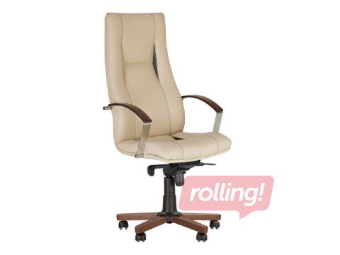 Vadītāja krēsls King, Wood, MPD EX4, Eco āda, bēšs