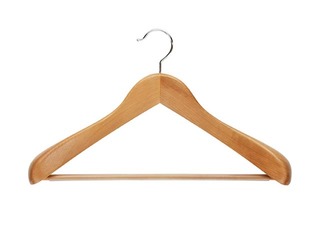 Деревянные вешалка для одежды, широкие округлые плечи 1шт