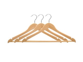 Wooden clothes hanger, 3 pcs. 