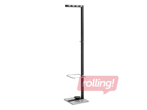 Metal coat stand Alco, 8 hooks, black
