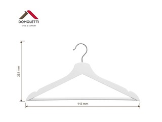 Drēbju pakaramais Domoletti, LSN001-W, balts, koks/metāls, 5 gab.